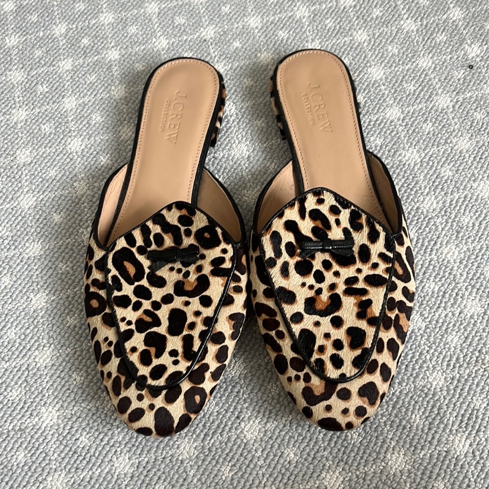 J crew Collection Leopard Loafers Soze 7.5